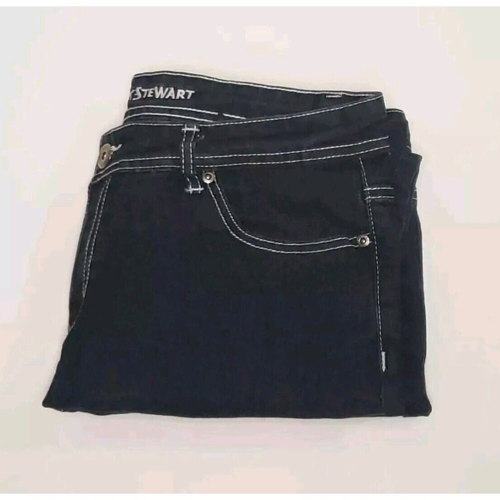 ASHLEY STEWART Denim Jeans Women's Size 14 Dark Blue Wash Citycore Dark Academia - Picture 15 of 16